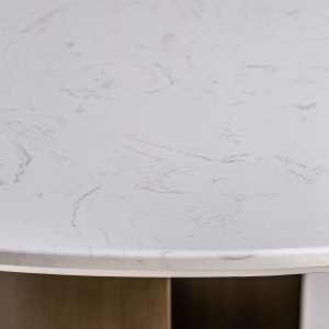 MASA DEOSEBITA ROTUNDA, VIMPERK 150CM, DIN GRESIE SI METAL, GRI/AURIU, ARTIM GROUP SELECTION - Img 3