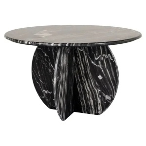 MASA DINING BANCROFT, 129 CM, EFECT DE MARMURA NEAGRA, DIN MARMURA, RICHMOND INTERIORS - Img 1