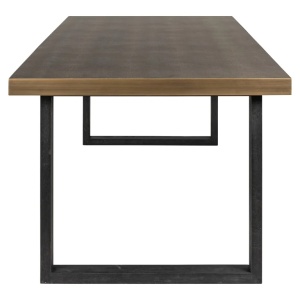 MASA DINING BLOOMVILLE, 230 CM, MARO/NEGRU, DIN STEJAR, PIELE ECO SI METAL, RICHMOND INTERIORS - Img 2
