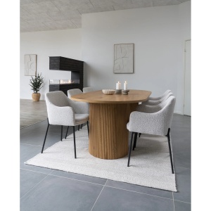 MASA DINING BOAVISTA 100x210x75 cm, REALIZATA DIN MDF, CULOARE NATURAL, HOUSE NORDIC - Img 5