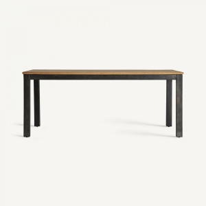 MASA DINING COURRY, MARO/NEGRU, REF. 32180, PRELUCRATA MANUAL, CONFECTIONATA DIN LEMN DE MANGO SI FIER, STIL MODERN