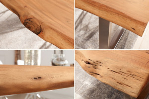 MASA DINING DIN LEMN MASIV, MAMMUT 200CM, DESIGN INDUSTRIAL, COD 40127 + 38794 - Img 6