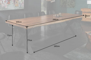 MASA DINING DIN LEMN MASIV NATUR, MAMMUT 240CM, ARTIM GROUP SELECTION - Img 7