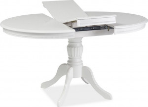 MASA DINING EXTENSIBILA, 106/141 CM, ALBA, BLAT DIN MDF SI PICIOARE DIN LEMN, STIL CLASIC - Img 3