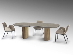MASA DINING EXTENSIBILA, IRATI 206/283CM, MDF SI FURNIR, DESIGN MODERN, SCHULLER - Img 8
