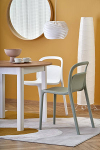 MASA DINING EXTENSIBILA RINGO, STEJAR CRAFT/ALB, 102/142 CM, DIN MDF SI FURNIR, STIL CLASIC - Img 5