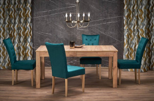 MASA DINING EXTENSIBILA SEWERYN, STEJAR CRAFT, 160/300 CM, BLAT DIN PAL SI PICIOARE DIN MDF, STIL CLASIC - Img 5