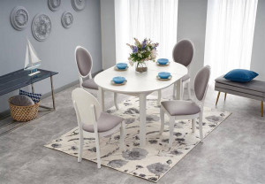MASA DINING EXTENSIBILA STIL RINGO, ALBA, 102/142 CM, DIN MDF SI FURNIR, STIL CLASIC - Img 5