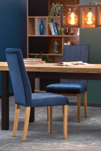 MASA DINING EXTENSIBILA STIL TIAGO, STEJAR CRAFT/NEGRU, 140/220 CM, BLAT DIN PAL SI PICIOARE DIN LEMN MASIV, STIL VINTAGE - Img 6