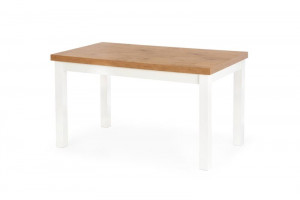 MASA DINING EXTENSIBILA TIAGO, STEJAR LANCELOT/ALB, 140/220 CM, BLAT DIN PAL SI PICIOARE DIN LEMN MASIV, STIL CLASIC - Img 2