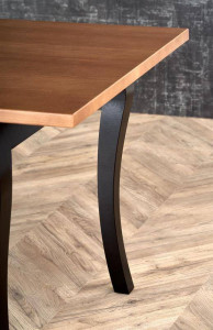 MASA DINING EXTENSIBILA WINDSOR, STEJAR INCHIS/NEGRU, 160/240 CM, BLAT DIN MDF SI PICIOARE DIN LEMN MASIV, STIL CLASIC - Img 3