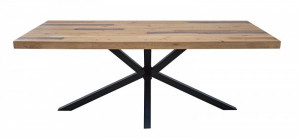 MASA DINING, GALAXY, 200CM, DIN LEMN MASIV PIN NATURAL, COD 40657, STIL INDUSTRIAL