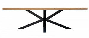 MASA DINING, GALAXY, 240CM, DIN LEMN MASIV PIN NATURAL, COD 40658, STIL INDUSTRIAL - Img 2