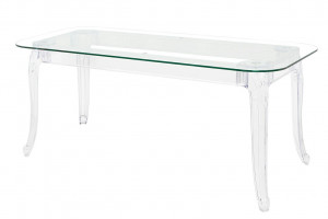MASA DINING KING 120 CM, CONFECTIONATA DIN POLICARBONAT SI STICLA SECURIZATA, STIL MODERN - Img 2