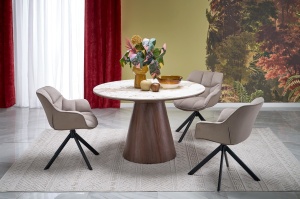 MASA DINING/LIVING, 120/76 cm, STIL ARANI, CONFECTIONATA DIN MDF SI FURNIR NATURAL LUCIOS, STIL MODERN