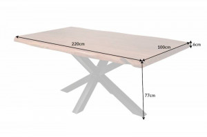 MASA DINING, MAMMUT NATURE 220CM, DIN LEMN DE SALCAM, DEGIN INDUSTRIAL - Img 6