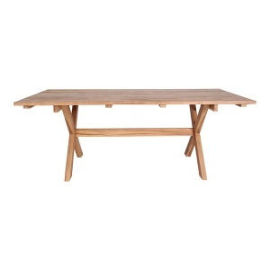 MASA DINING MURCIA 200x90x75 cm, REALIZATA DIN LEMN DE TEC, CULOARE NATUR, HOUSE NORDIC - Img 3