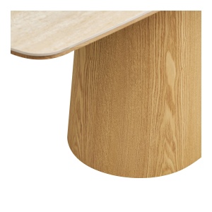MASA DINING NOLI 90x200x76 cm, REALIZATA DIN FURNIR, CERAMICA, CULOARE TRAVERTIN/NATUR, HOUSE NORDIC - Img 5