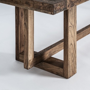 MASA DINING NORVIK 280CM, LEMN DE ULM, DESIGN RETRO, VICAL HOME - Img 4