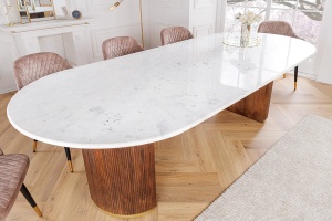 MASA DINING/OFFICE 220CM, LEMN MASIV DE MANGO, MARMURA, ARTIM GROUP SELECTION - Img 2