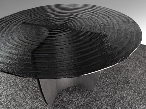 MASA DINING ROTUNDA, NIGHT 150CM, METAL SI STICLA, DESIGN MODERN, SCHULLER - Img 3