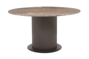 MASA DINING ROTUNDA RUSSO, 214320, 140Ø, LEMN DE MAANGO, MDF, TRAVERTIN, MARO, STIL MODERN
