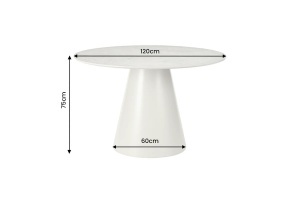 MASA DINING ROTUNDA VOGUE 120CM, REALIZATA DIN MATERIAL MDF, CULOARE MARMURA/GRI, INVICTA INTERIOR - Img 3