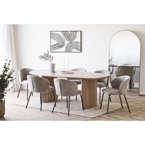MASA DINING SERRA 110x210x75 cm, REALIZATA DIN LEMN DE FRASIN SI MDF, CULOARE NATUR, HOUSE NORDIC - Img 2