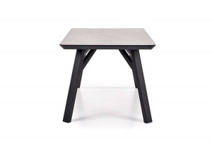 MASA DINING STIL HALIFAX, GRI CU EFECT DE BETON/NEGRU, 160 CM, BLAT DIN MDF SI PICIOARE DIN METAL, STIL MODERN - Img 7