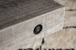 MASA DINING, THOR 200CM, COD 40442, METAL SI LEMN PIN GRI, DESIGN INDUSTRIAL - Img 4