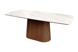 MASA DINING, UNIQUE, 200CM, CADRUL OVAL, LEMN FURNIRUIT SI CERAMICA, ARTIM GROUP SELECTION - Img 8