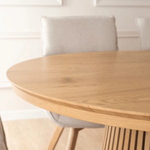 MASA EXTENSIBILA 120/200CM, ARTIM MEBLE, REALIZATA DIN MDF, CULOARE STEJAR, STIL MODERN - Img 5