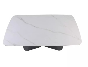 MASA EXTENSIBILA ARMANDO, 160/240 CM, ALB MAT/NEGRU MAT, DIN CERAMICA SI METAL, SIGNAL - Img 10