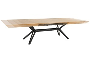 MASA EXTESIBILA DE MARI DIMENSIUNI, GIANT 180- 320CM, FURNIR LEMN DE STEJAR SI METAL, ASPECT STEJAR, ARTIM GROUP SELECTION - Img 4