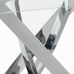 MASA LIVING 140CM, MILL, DIN METAL SI STICLA, DESIGN MODERN