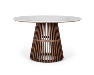 MASA LIVING ROTUNDA 120CM, LEMN DE MANGO SI BLAT DIN MARMURA, GINER Y COLOMER