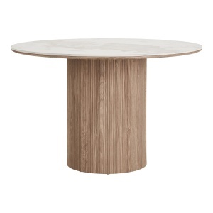 MASA ROTUNDA ATHENS ø120x76 cm, REALIZATA DIN MDF, FURNIR SI CERAMICA, CULOARE MARMURA/MARO, HOUSE NORDIC - Img 3