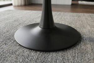 MASA ROTUNDA PENTRU LIVING LYON 80CM, DIN METAL SI CERAMICA, CULOARE NISIPIU/NEGRU, INVICTA INTERIOR - Img 4