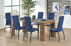 MASA STIL MODERN SAMSON NUC AURIU/NEGRU EXTENSIBILA HALMAR - Img 1