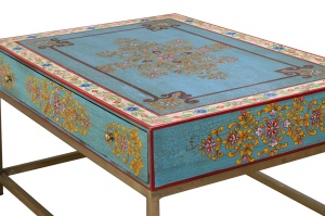 MASUTA CAFEA FIORI 90CM, REALIZATA DIN MDF SI METAL, CULOARE MULTICOLOR, GINER Y COLOMER - Img 4