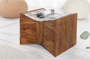 MASUTA DE CAFEA 45CM, PYRAMID, COD 21011, DIN LEMN MASIV DE TRANDAFIR DESIGN RUSTIC - Img 4