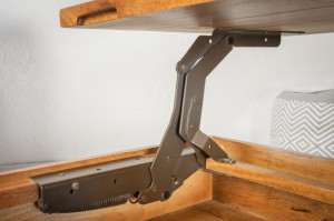 MASUTA DE CAFEA 80CM, FACTORY, DIN LEMN MASIV MANGO, COD 40300, ASPECT INDUSTRIAL - Img 5