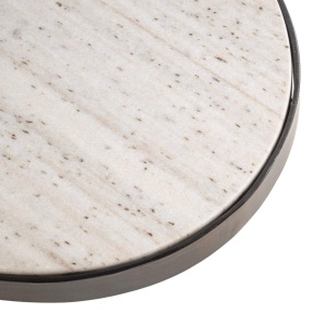 MASUTA DE CAFEA BILOXI, 214333, CONFECTIONATA DIN MDF, MARMURA ITALIANA, OTEL INOXIDABIL SI METAL, MARO SI BEJ, STIL MODERN - Img 5
