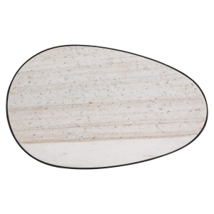 MASUTA DE CAFEA BILOXI, 214334, CONFECTIONATA DIN MDF, MARMURA ITALIANA, OTEL INOXIDABIL SI METAL, MARO SI BEJ, STIL MODERN - Img 4