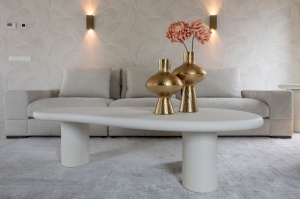 MASUTA DE CAFEA BLOOMSTONE, 160 CM, ALBA, DIN MDF SI ECO PLASTER, RICHMOND INTERIORS - Img 2