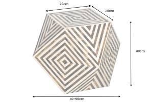 MASUTA DE CAFEA, BONE INLAY 40CM, POLIRASINA SI OS DE BIVOL, ARTIM GROUP SELECTION - Img 6