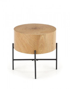 MASUTA DE CAFEA BROOKLYN S, STEJAR/NEGRU, DIN MDF FURNIRUIT SI METAL, STIL MODERN - Img 2