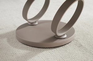 MASUTA DE CAFEA DEOSEBITA, RINGS 220CM, REALIZATA DIN CERAMICA SI METAL, CULOARE GRI SAMPANIE, INVICTA INTERIOR - Img 2