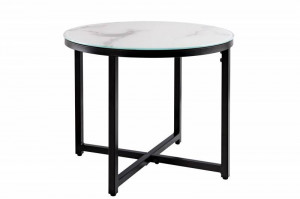 MASUTA DE CAFEA, ELEGANCE 50CM, DIN STICLA CU EFECT DE MARMURA, COD 42165 - Img 4