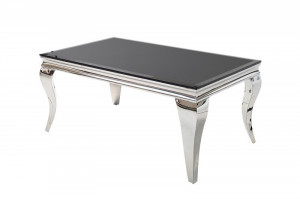 MASUTA DE CAFEA, ELEGANTA DE LUX, BAROCK 100CM, METAL SI STICLA, DESIGN EXCLUSIV - Img 5